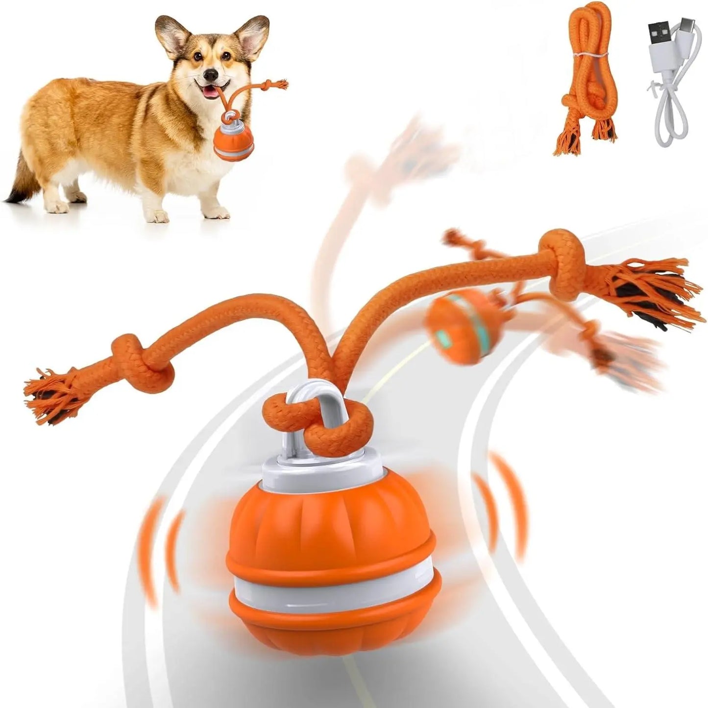 Smart Electric Rolling Ball Toy for Dogs - Indoor Training and Stimulation, Durable Bite-Resistant Design for Boredom Relief