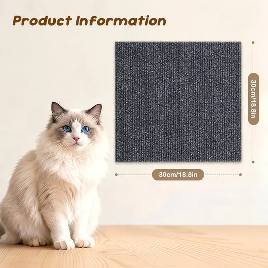 [Free Gift]Diy Cat Scratch Furniture Protect Sticker Cat Scratch Scratcher Couch Protector Cat Scratching Mat Furniture Pads Sofa Protecter Freely Cut and Pasted 4Pcs 11.8*11.8Inch Four Colors to Choose or 1Pc 39.3*11.8Inch